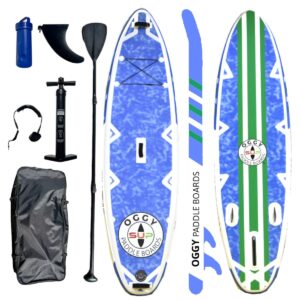 light blue all-around paddleboard
